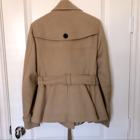 Burberry London Wool Cashmere Belted Short Trench Coat Jacket - Picture 2 of 16